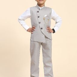 Pro-Ethic STYLE DEVELOPER Boys Cotton Checked Single-Breasted Three-Piece Suit-picture-29