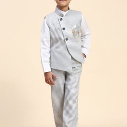 Pro-Ethic STYLE DEVELOPER Boys Checked Cotton Three Piece Party Suit-picture-30