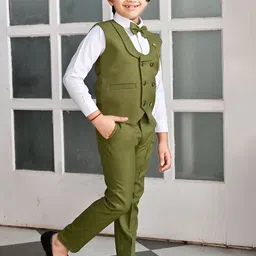 BT DEZINES Boys Double-Breasted Three-Piece Party Suit image 5