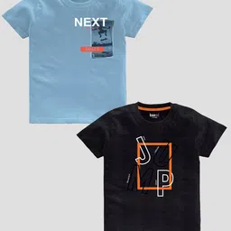 BAESD Boys Pack Of 2 Slim Fit Typography Printed Pure Cotton Casual T-shirt-picture-37