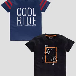 BAESD Boys Pack Of 2 Slim Fit Typography Printed Pure Cotton Casual T-shirt-picture-31