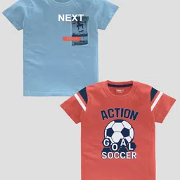 BAESD Boys Pack Of 2 Slim Fit Typography Printed Pure Cotton Casual T-shirt-picture-33