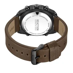 REACTION KENNETH COLE Men Leather Textured Strap Analogue and Digital Watch KRWGD9005502 image 3