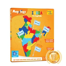 Imagimake Kids Orange Map Puzzle With Indian States & Capital-picture-12