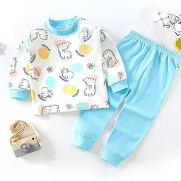 bubble berry Kids Printed Pure Cotton Night Suit-image-56