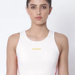 GUESS White Solid Workout Bra-picture-56