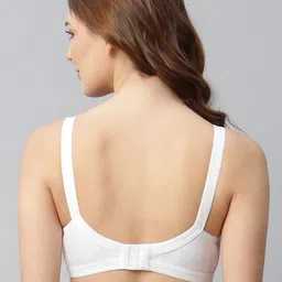 CUKOO Pack Of 2 White & Beige Pure Cotton Bra image 3