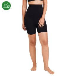 Inner Sense Super Soft Bamboo Fibre Antimicrobial Seamless Thigh Shaper - Black-image-15