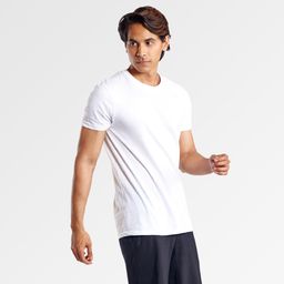 domyos Men's Tshirt Regular Fit For Light Activity-White-picture-31