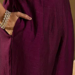 Indo Era Women Ethnic Motifs Embroidered Regular Kurta with Trousers & With Dupatta image 3