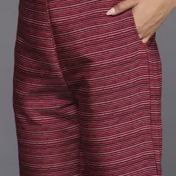 Libas Women Floral Printed High Slit Gotta Patti Kurta with Trousers & With Dupatta image 3