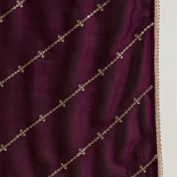 Indo Era Women Ethnic Motifs Embroidered Regular Kurta with Trousers & With Dupatta image 4