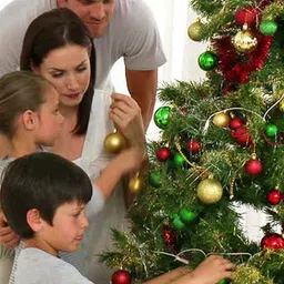 TIED RIBBONS Green Christmas Artificial Pine Tree 4ft with 101 Ornaments Decor image 5