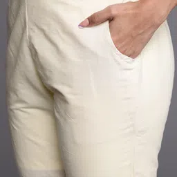 Libas Women Embroidered Mirror Work Pure Cotton Kurta With Trousers & Dupatta image 3