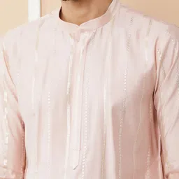 See Designs Floral Embroidered Regular Sequinned Pure Cotton Kurta with Pyjamas image 2