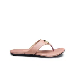 sneakers villa Women Embellished T-Strap Flats image 4