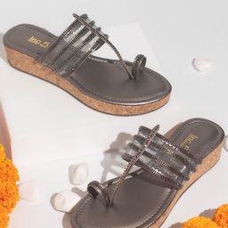 Inc 5 Ethnic Embellished One Toe Wedges-picture-11