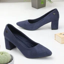 Carlton London Pointed Toe Block Heeled Pumps-picture-18