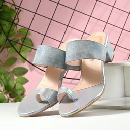 CLOG LONDON Textured Open One Toe Block Heels-picture-34