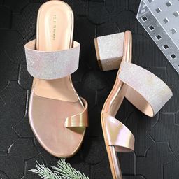 CLOG LONDON Embellished Open One Toe Block Heels-picture-33