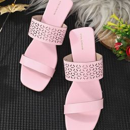 CLOG LONDON Open Toe Block Heels With Laser Cuts-picture-36