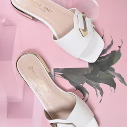 Ronnie Grey Women Open Toe Flats with Bows-image-98