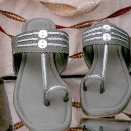 NR By Nidhi Rathi Braided Detail Leather One Toe Flats-picture-40