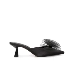 London Rag Embellished Pointed Toe Bows Kitten Heeled Pumps image 2