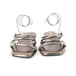 Sana K Luxurious Footwear Women Printed Party Open Toe Flats with Bows image 5