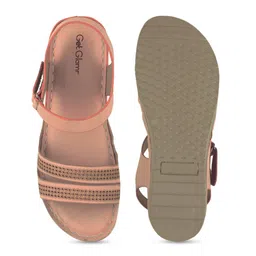 Get Glamr Textured Open Toe Comfort Heels image 4