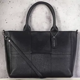 DressBerry Black Oversized Structured Handheld Bag image 1