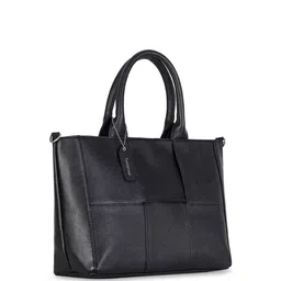 DressBerry Black Oversized Structured Handheld Bag image 2