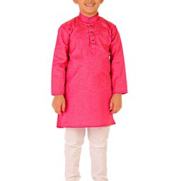 Pro-Ethic STYLE DEVELOPER Boys Band Collar Pure Cotton Kurta with Pyjamas-picture-14