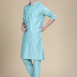 Anouk Ethnic Motifs Embroidered Regular Sequinned Kurta with Trousers-picture-27