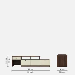 dcanape Cascade TV Unit In Dark and Light Acacia Finish image 2