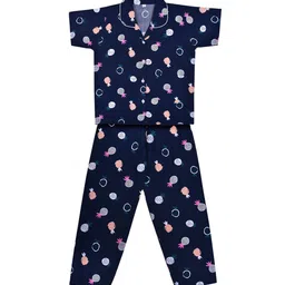 Wish Karo Girls Navy Blue Night suits-image-33