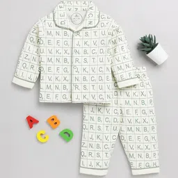 Clt.s Infants Kids Typography Printed Pure Cotton Night Suit-picture-16