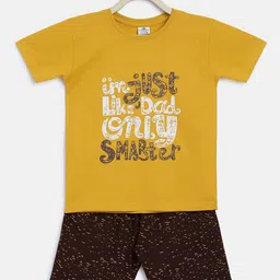 HOMEGROWN Boys Typography Printed Night Suit image 2