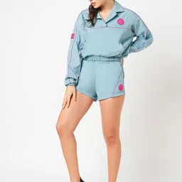 BODD ACTIVE Shirt Collar Long Sleeves Sweatshirt With Shorts image 3