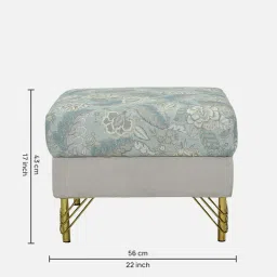 casacraft from pepperfry Regalia Fabric Seating Stool In Multiprint Color image 2