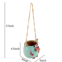 aakriti art creations Yellow Kitty Cat Na Planter image 3