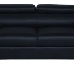 woodsworth from pepperfry Xaviec 2 Seater Sofa With Adjustable Headrests In Black Colour image 5