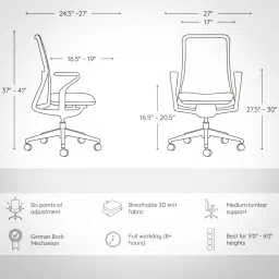 pelican essentials Model 92 Breathable Mesh Executive Chair In Sand Colour image 2