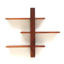 woodenmood Sheesham Wood Book shelf in Honey Oak Finish by Wooden Mood image 3