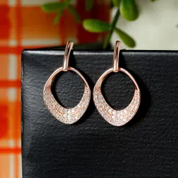 GIVA 925 Silver Rose Gold Nova Earrings image 1