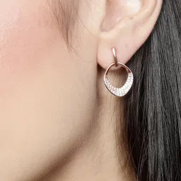 GIVA 925 Silver Rose Gold Nova Earrings image 5