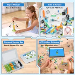 Makerzoid 100-in-1 STEAM Building Blocks Set Educational Toy for Kids 6+ Years Old image 4