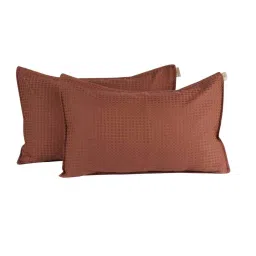 saral home Brown Solid 210 TC Cotton Blend (Set of 4) Double Bed Bedding Sets image 3