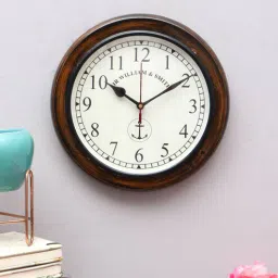 qamar home solutions Brown Mdf Vintage Wall Clock (1 Piece)-picture-15