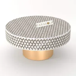 casagold Targua Bone Inlay Coffee Table In Black Colour image 3